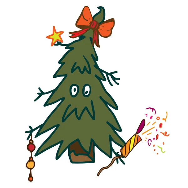 Komik Doodle yılbaşı ağacı 
