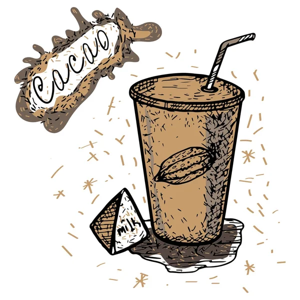    bir kap içinde kakao içki