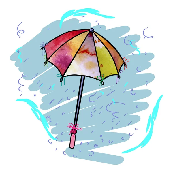  kız için suluboya şemsiye