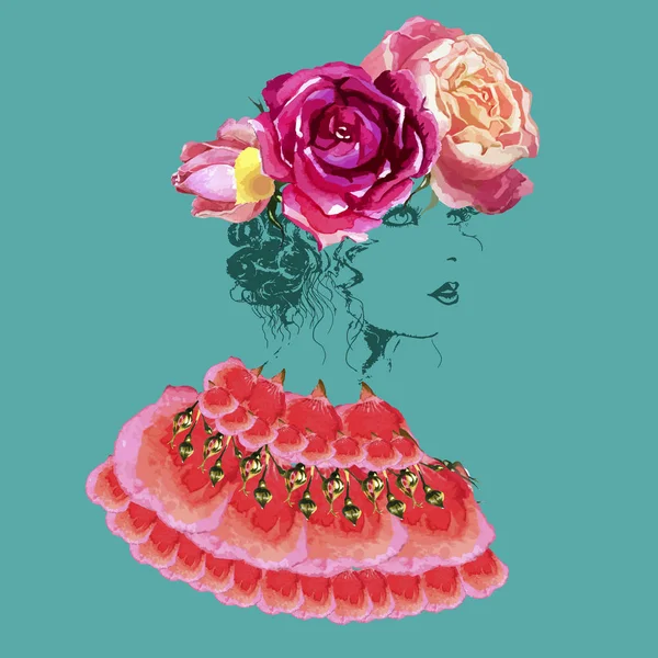 Gül ile güzel kız