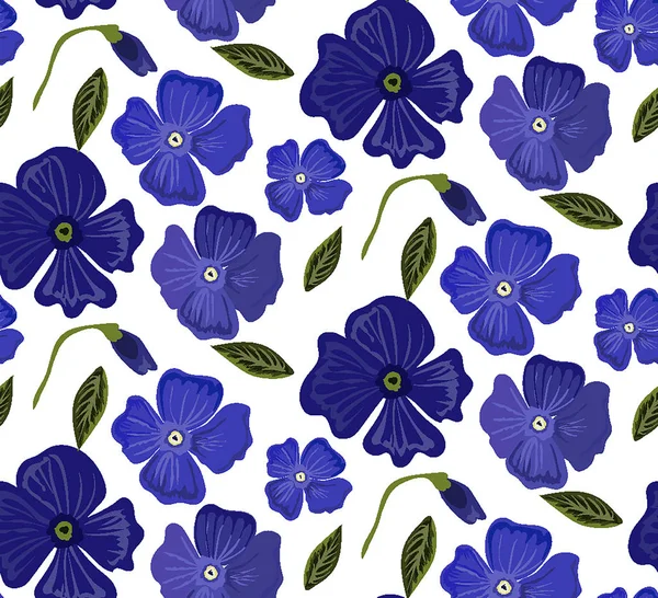  Saydam bir arka plan üzerinde mavi çiçekli desen