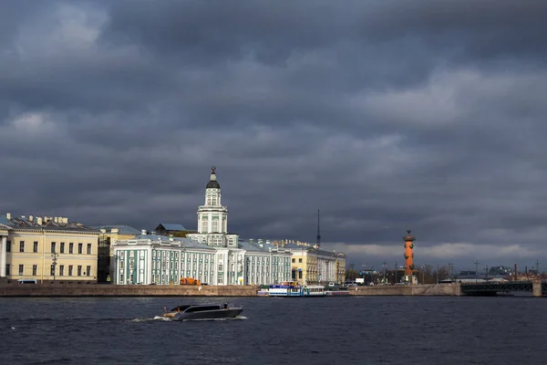 Russia Saint Petersburg October 2019 View Kunstkamera Arrow Vasilievsky Island — Stock Photo, Image
