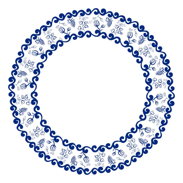蓝色圆形框架 — 图库矢量图片