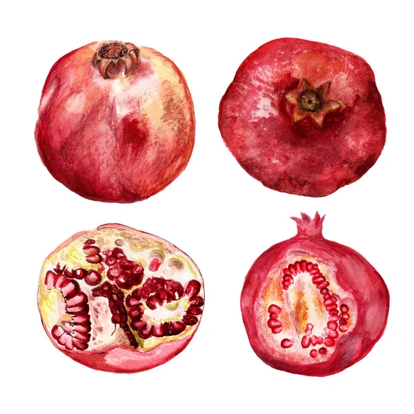 Set van Granaatappels — Gratis stockfoto