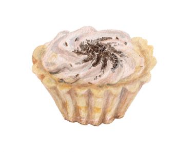 Çikolata ile suluboya cupcake