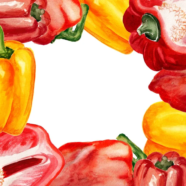 Bingkai dengan paprika — Stok Foto
