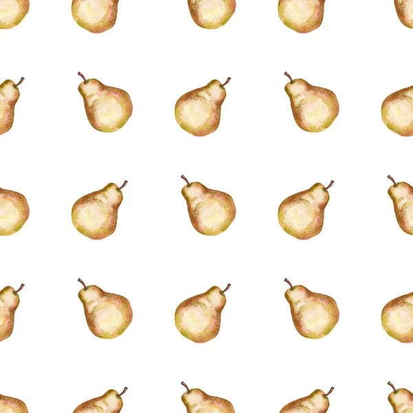 Sömlöst mönster med päron — Stockfoto
