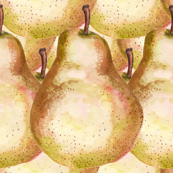 Безшовний візерунок з грушами — стокове фото