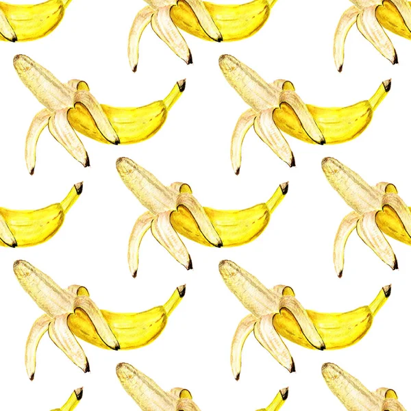 Bezešvý vzor s banány — Stock fotografie
