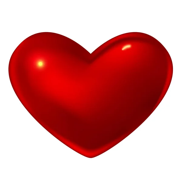 빨간 유리 심장 — 스톡 벡터