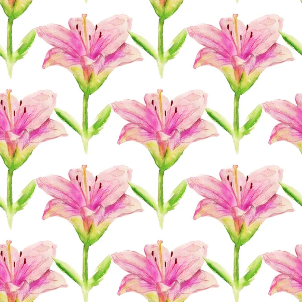 Pembe lily ile Seamless Modeli