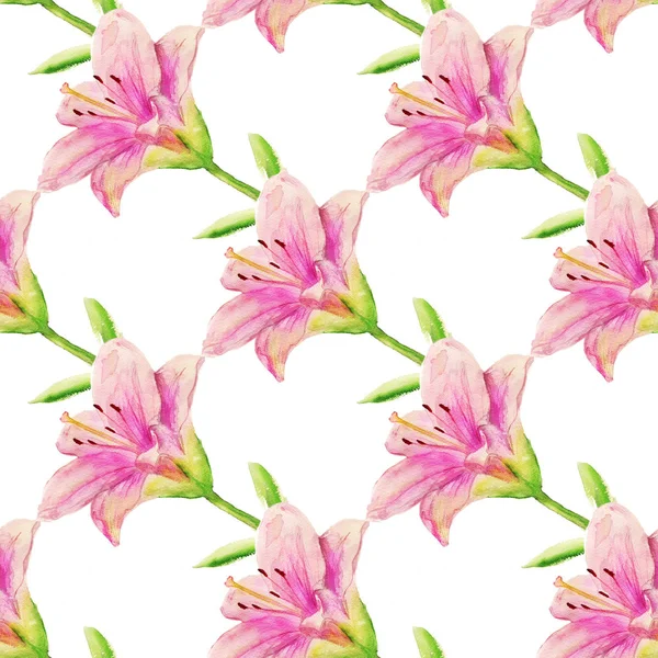 Pembe lily ile Seamless Modeli