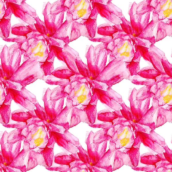 Seamless pattern with  red flower