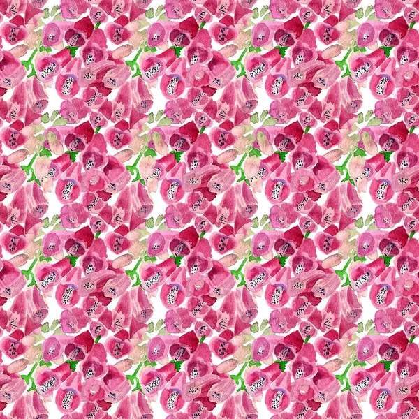 Patrón sin costura con flor de foxglove — Foto de Stock