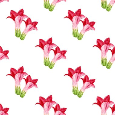 Kırmızı çiçek ile Seamless Modeli