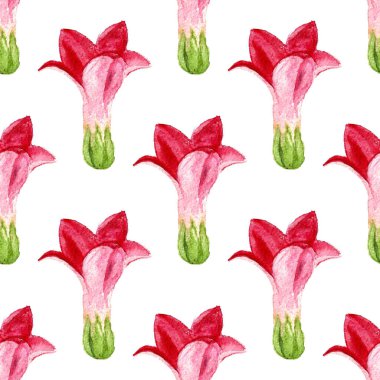 Kırmızı çiçek ile Seamless Modeli