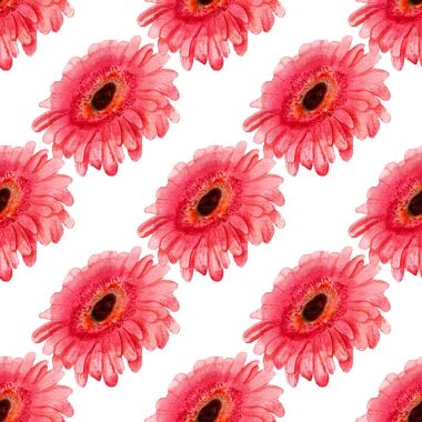 Gerbera çiçek ile Seamless Modeli