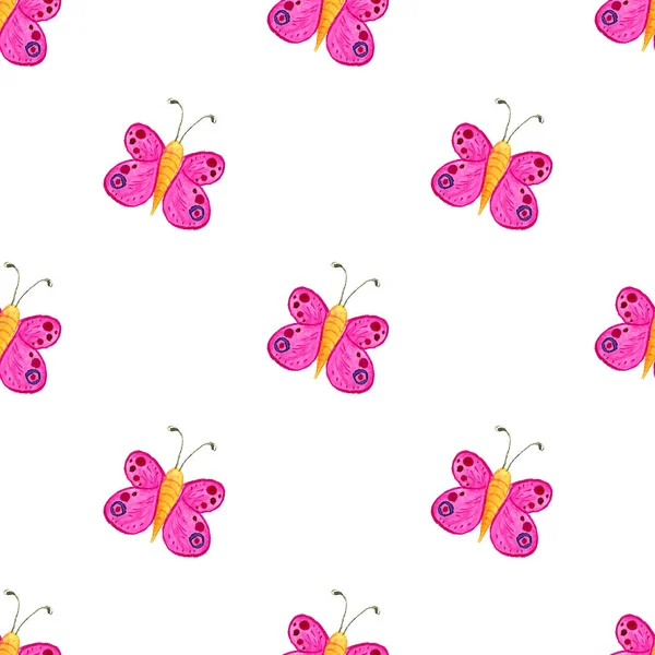 Безмордый с бабочками — стоковое фото