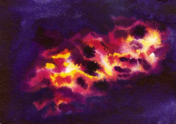 Watercolor cosmic background — Stock Photo, Image