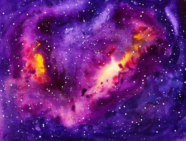 Космический акварельный фон — стоковое фото
