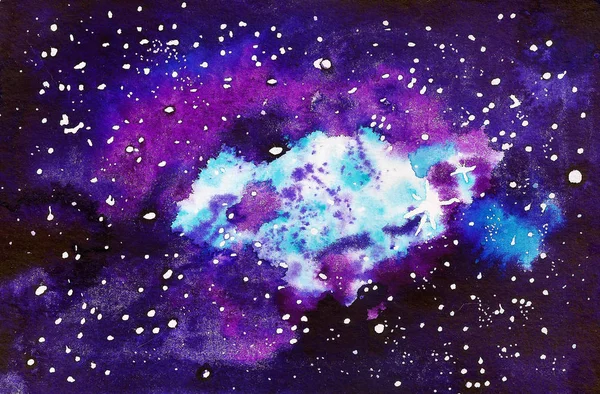 Cosmic watercolor background — Stock Photo, Image
