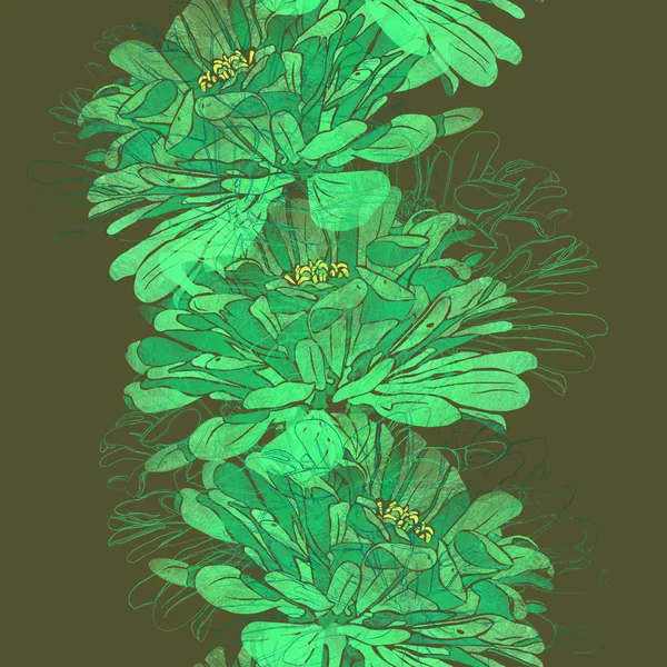 Naadloos patroon met bloemen van dahlia. — Stockfoto