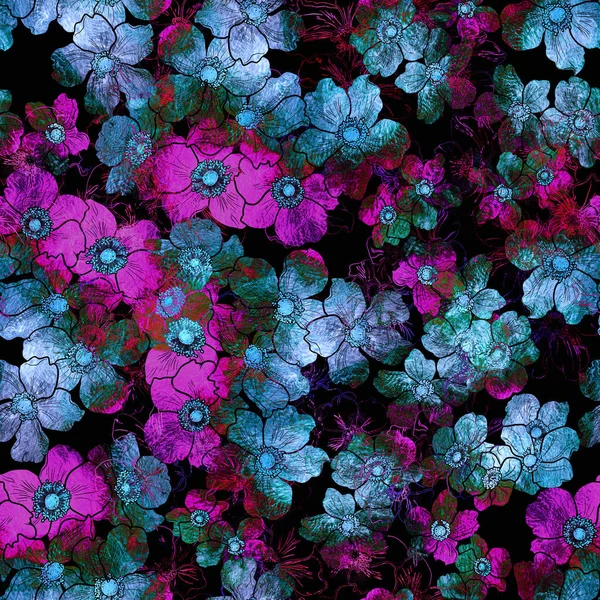 Seamless pattern with flowers. — Stock Photo, Image