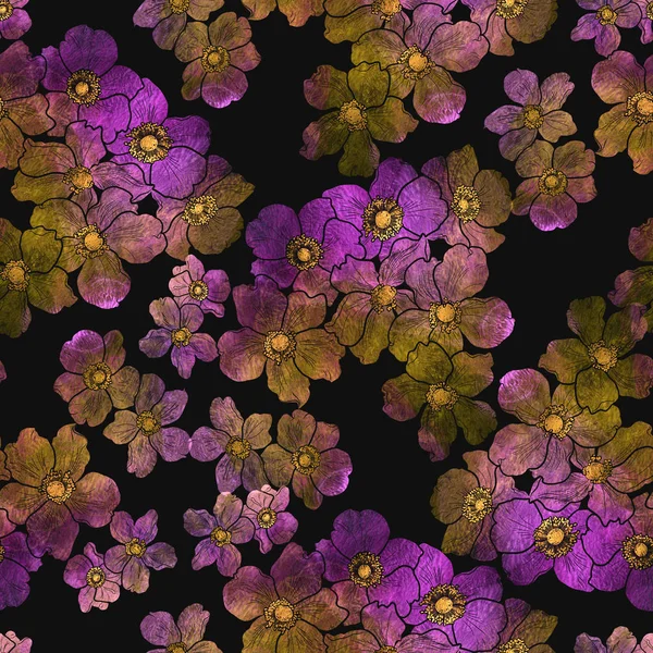 Seamless pattern with flowers. Stock Image