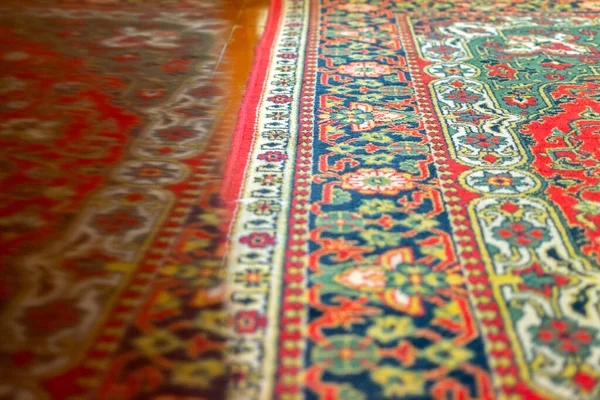 Russian carpet on the floor of the house