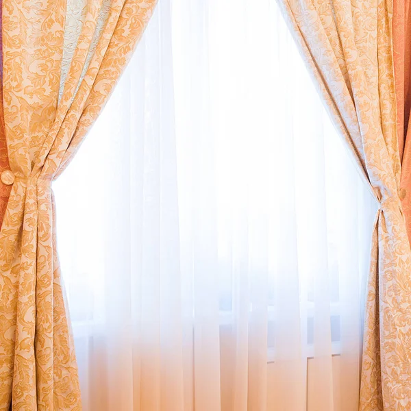 Empty curtain interior decoration — Stock Photo, Image