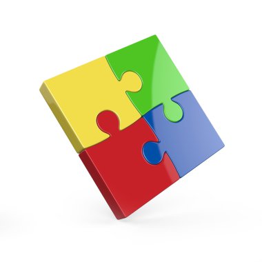 dört adet 3d puzzle