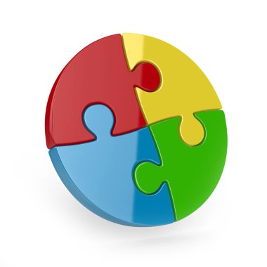 dört adet 3d puzzle