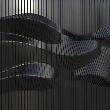 Dikey panelleri yapılmış soyut yüzey