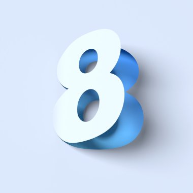 Kağıt yazı tipi sayısı 8 kesmek