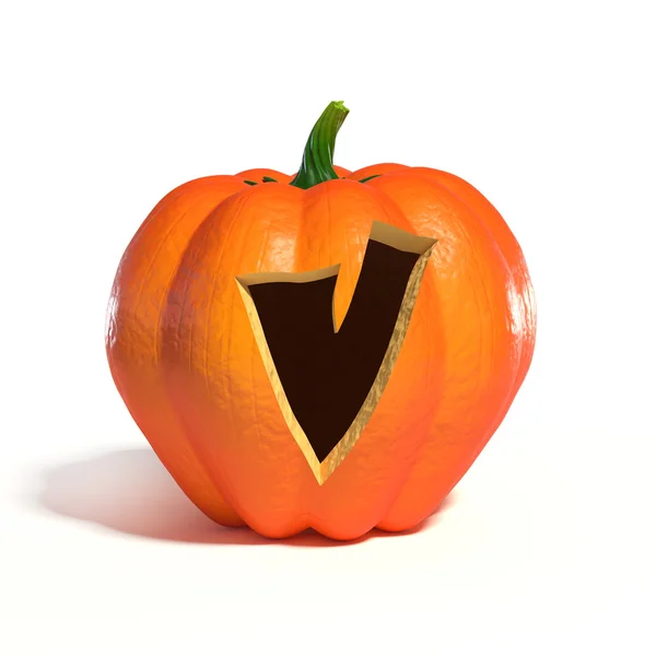 Halloween pompoen lettertype letter V — Stockfoto