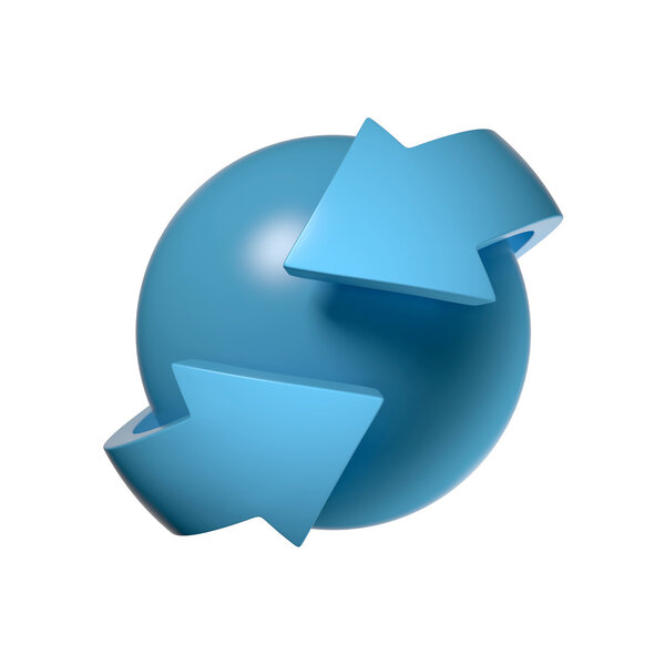 Стрелка, вращающаяся вокруг сферы
 