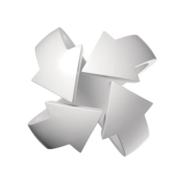 Flechas circulares 3d renderização — Fotografia de Stock