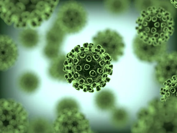 Virus 3D-rendering — Stockfoto