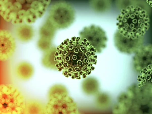 Virus 3D-rendering — Stockfoto