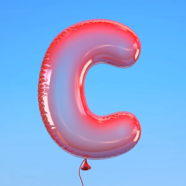 Letter C transparent balloon font — Stock Photo, Image