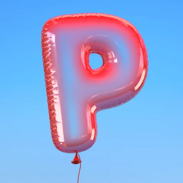 Letter P transparant ballon lettertype — Stockfoto