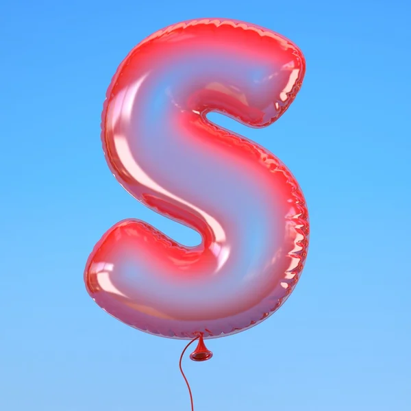 Letter S transparant ballon lettertype — Stockfoto