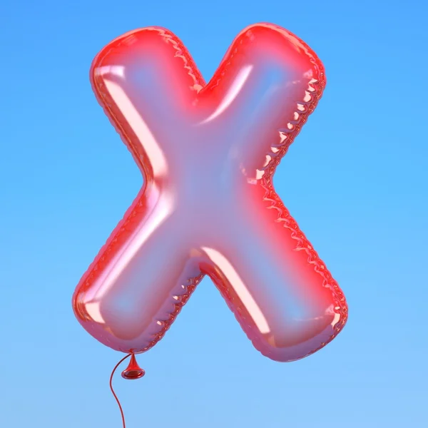 Letter X transparant ballon lettertype — Stockfoto