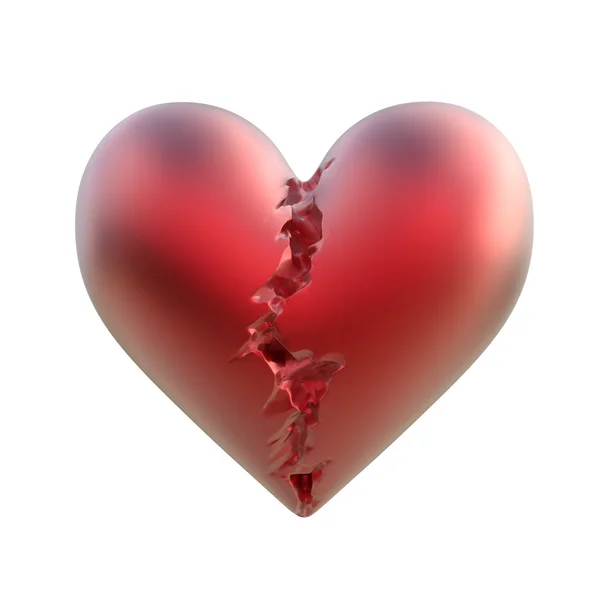 Broken heart 3d illustration — Stock Photo, Image