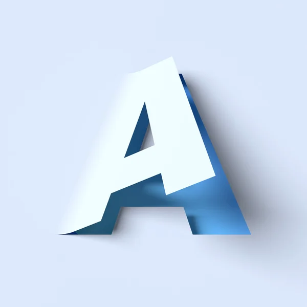 Knip van papier lettertype letter A — Stockfoto