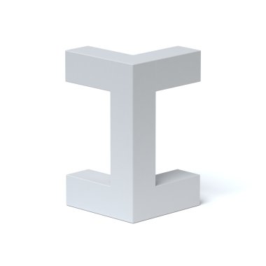 İzometrik yazı tipi harf ı 3d render