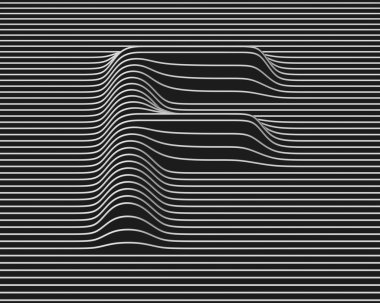 Doğrusal 3d yazı tipi F harfi