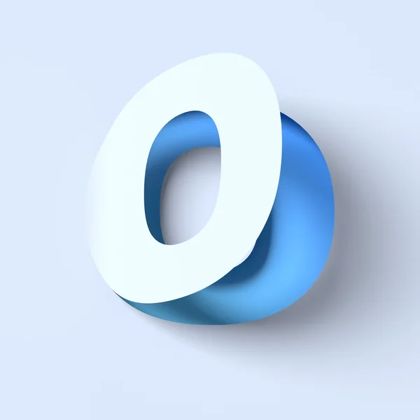 Cut out paper font letter O — Stock Photo, Image