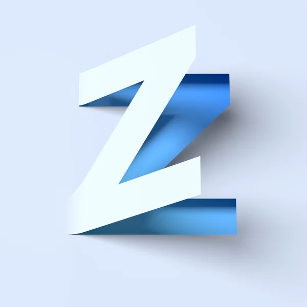 Cut out paper font letter Z — Φωτογραφία Αρχείου