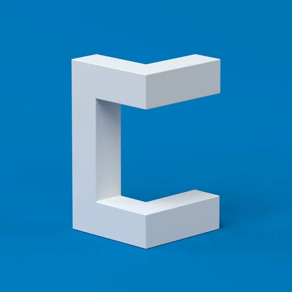 Isometric font literă C 3d redare — Fotografie, imagine de stoc